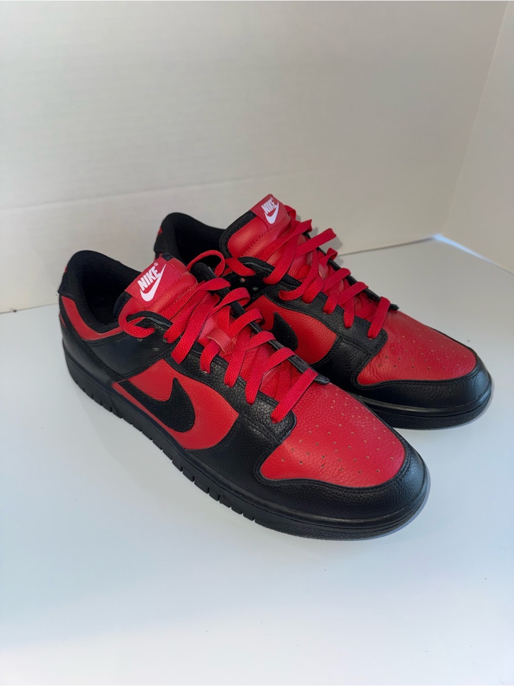 NWOT NIKE custom dunk low streetwear in red and black colorway sneakers 13